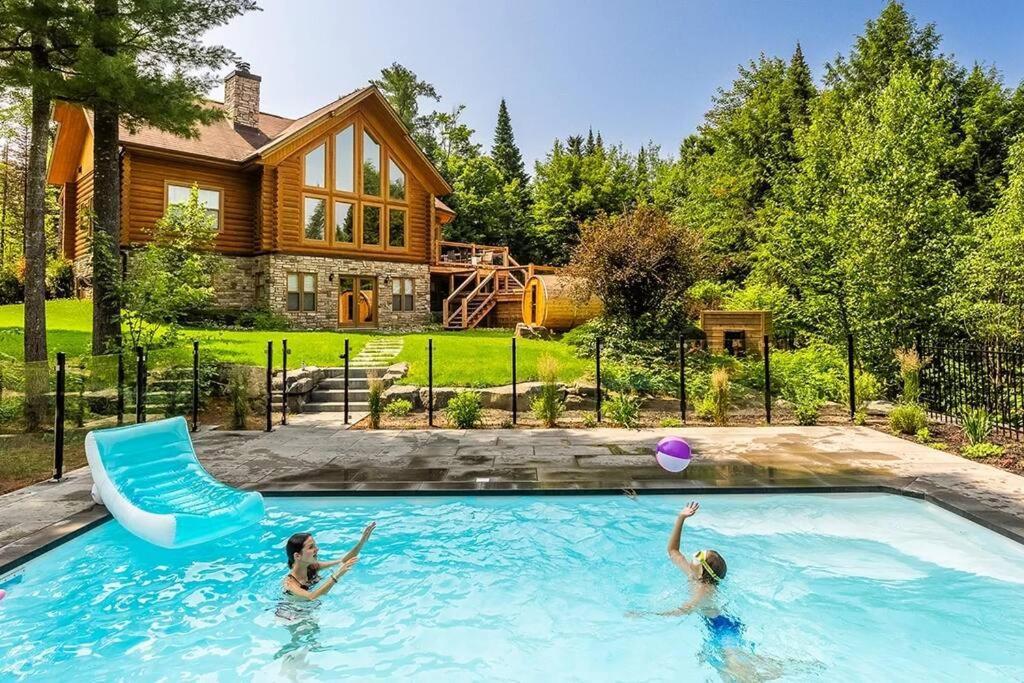 Chalet Red Deer Spa At Fiddler Lake Mille-Isles Zewnętrze zdjęcie