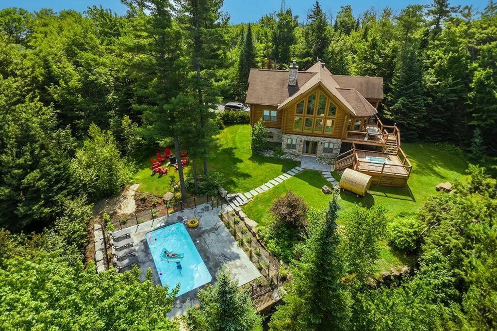 Chalet Red Deer Spa At Fiddler Lake Mille-Isles Zewnętrze zdjęcie